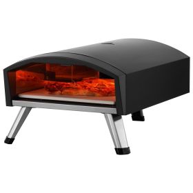 VEVOR 12" Outdoor Pizza Oven Portable Gas Oven Iron Spray Foldable for Camping