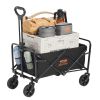 VEVOR Collapsible Folding Wagon, 2 cu.ft Beach Wagon Cart with All-Terrain 5in Wheels