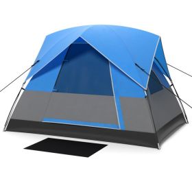 3 Person Outdoor Camping Tent with Removable Floor Mat for Camping Hiking Traveling