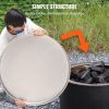 VEVOR Fire Pit Cover Lid, 27" Portable Firepit Spark Screen,Stainless Steel Steel Metal Cover