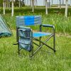 1-piece Padded Folding Outdoor Chair with Storage Pockets,Lightweight Oversized Directors Chair for indoor, Outdoor Camping, Picnics and Fishing