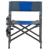 1-piece Padded Folding Outdoor Chair with Storage Pockets,Lightweight Oversized Directors Chair for indoor, Outdoor Camping, Picnics and Fishing