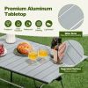 Folding Heavy-Duty Aluminum Camping Table with Carrying Bag