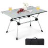 Folding Heavy-Duty Aluminum Camping Table with Carrying Bag