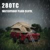 the roof tent with 280TC 2000 waterproof lattice cloth for using as a Camping Necessity A Mobile Home