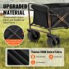 VEVOR Collapsible Folding Wagon, 3 cu.ft Beach Wagon Cart with All-Terrain Wheels