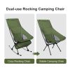 Portable Camping Rocking Chair 198LBS Weight Capacity Included Carry Bag High Back Rocker Chair For Patio Fishing Beach Lawn Travel Ban on Amazon sale