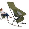 Portable Camping Rocking Chair 198LBS Weight Capacity Included Carry Bag High Back Rocker Chair For Patio Fishing Beach Lawn Travel Ban on Amazon sale