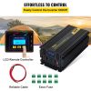 VEVOR Power Inverter, 2000W Modified Sine Wave Inverter, DC 24V to AC 120V Car Converter, with LCD Display, Remote Controller, LED Indicator