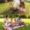 Outdoor Folding Picnic Table Grill Camping Table, 4-6 Person Portable Roll up Aluminum Table, Quick Setup in 1-5 Minutes, for Picnic, Garden, Patio