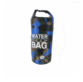 Camouflage waterproof bucket bag beach bag waterproof bucket bag outdoor drifting waterproof bag waterproof bag (Option: Dark blue-5L)