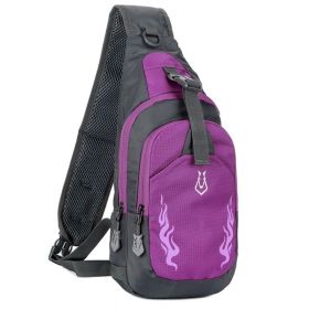 Chest Crossbody Bag Shoulder Bag for Men Travel Sports Gym (Type: Sports Bag, Color: Purple)