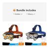 5 LED USB Rechargeable Headlamp; Portable Built-in 18650 Battery Head Flash Light; Waterproof For Expedition Outdoor Camping Fishing