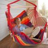 Hammock Hanging Chair Canvas Porch Patio Swing Seat Portable Camping Rope Seat