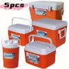 5.2/8.4/13.7/28.5/47.5QT Picnic Insulated Box, Fresh-Keeping Box, Outdoor Picnic, Barbecue, Camping Portable Insulated Box, Orange Fresh-Keeping Box