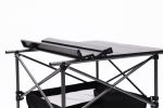 1-piece Folding Outdoor Table with Carrying Bag,Lightweight Aluminum Roll-up Square Table for indoor, Outdoor Camping, Picnics, Beach,Backyard, BBQ