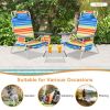 2 Packs 5-Position Outdoor Folding Backpack Beach Table Chair Reclining Chair Set