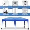 10'x20' EZ Pop Up Canopy Outdoor Portable Party Folding Tent with 6 Removable Sidewalls + Carry Bag + 4pcs Weight Bag