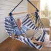 Hammock Hanging Chair Canvas Porch Patio Swing Seat Portable Camping Rope Seat