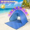 Pop Up Beach Tent Sun Shade Shelter Anti-UV Automatic Waterproof Tent Canopy for 2/3 Man w/ Net Window Storage Bag