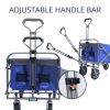 Outdoor Garden Multipurpose Micro Collapsible Beach Trolley Cart Camping Folding Wagon