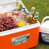 5.2/8.4/13.7/28.5/47.5QT Picnic Insulated Box, Fresh-Keeping Box, Outdoor Picnic, Barbecue, Camping Portable Insulated Box, Orange Fresh-Keeping Box