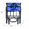 Outdoor Folding Wagon Garden ; Large Capacity Folding Wagon Garden Shopping Beach Cart ; Heavy Duty Foldable Cart; for Outdoor Activities; Beaches; Pa