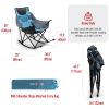 Sunnyfeel AC2026 Camping Rocking Chair for Adults, Luxury Padded Recliner, Oversized Folding Rocker, Outdoor Lawn Chair